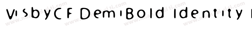 VisbyCF DemiBold Identity H字体转换